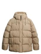 Hooded 5 Baffle Sports Puffer Beige Superdry