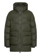 Alta Long Puffer Cargo Jacket W3T4 Green Rains
