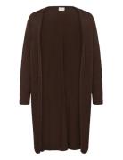 Kcfarsia Long Cardigan Brown Kaffe Curve