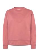 Raised Graphic C-Neck Sweat Pink GANT