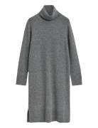 Detail Turtleneck Dress Grey GANT