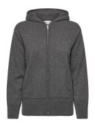 Superfine Lambswool Zip Hoodie Grey GANT