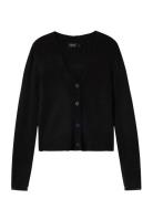 Nlflodet Ls Short S Knit Cardigan Noos Black LMTD