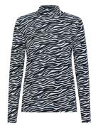 Slhanadi Printed Rollneck Ls Black Soaked In Luxury