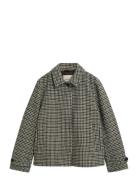 Checked Short Wool Blend Car Coat Patterned GANT