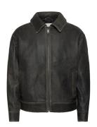 Wwjacob Leather Jacket Black WOOD WOOD
