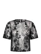 Fuschia Blouse Black A-View