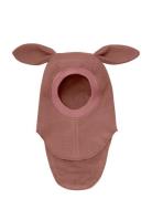 Balaclava Ears Wool Pink Huttelihut