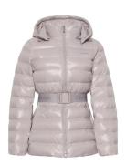 Belted Lightweight Puffer Pink Calvin Klein