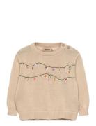 Knit Pullover Embr. Lisa Beige Wheat