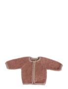 Cardigan W. Zipper, Bouclé Merino Wool, Rose Pink Smallstuff