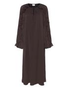 Kamila Chiffon Dress Brown Kaffe