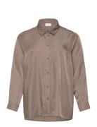Kcada Shirt Beige Kaffe Curve