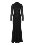 Harlyn Lace Maxi Dress Black Bardot
