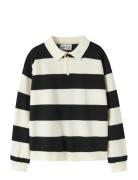 Nkmobert Ls Loose Knit Polo Black Name It