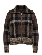 Onlmaroon Ls Zip Collar Cardigan Knt Brown ONLY