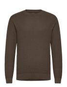Jprblubarkley Knit Crew Neck Ch Ln Brown Jack & J S