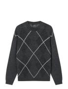 Comfy Wool Adam Argyle Knit Grey Mads Nørgaard