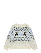 Vmsantanordic Ls O-Neck Pull. Xmas Girl Cream Vero Moda Girl