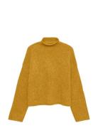 Vmmirla Ls Highneck Pullover Yellow Vero Moda