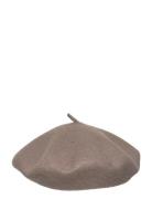 Script-Logo Felted Wool Beret Beige Lauren Ralph Lauren
