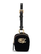 Velvet Mini Zip Pouch Black Lauren Ralph Lauren