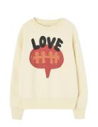 Love Flan Yellow Bear Sweatshirt Cream THE ANIMALS OBSERVATORY