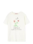 Flowers White Rooster T-Shirt Cream THE ANIMALS OBSERVATORY