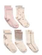 Socks W. Pattern Patterned Minymo