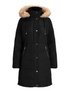 Faux-Fur-Trim Hooded Down Coat Black Lauren Ralph Lauren