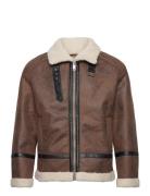 Faux Shearling Jacket Brown Lindbergh