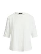 Slub Cotton Jersey Elbow-Sleeve Tee White Lauren Ralph Lauren