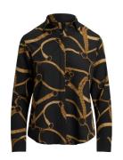 Classic Fit Belting-Print Crepe Shirt Black Lauren Ralph Lauren
