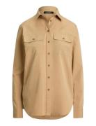 Relaxed Fit Featherweight Cotton Shirt Beige Lauren Ralph Lauren