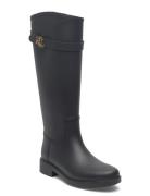 Portiah Rubber Tall Rain Boot Black Lauren Ralph Lauren