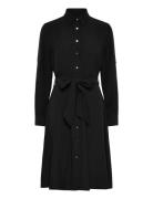 Double-Faced Georgette Shirtdress Black Lauren Ralph Lauren
