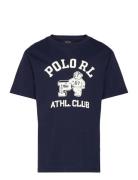Logo Cotton Jersey Tee Navy Ralph Lauren Kids