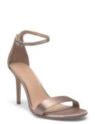Allie Pavé-Buckle Satin Sandal Beige Lauren Ralph Lauren