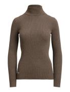 Ribbed Turtleneck Sweater Brown Lauren Ralph Lauren