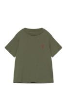 Cotton Jersey Crewneck Tee Green Ralph Lauren Kids