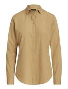 Featherweight Cotton Shirt Beige Lauren Ralph Lauren