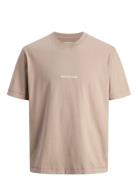 Jornorrebro Emb Tee Ss Crew Neck Noos Beige Jack & J S
