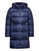Down Hooded Long Jacket Navy Ralph Lauren Kids