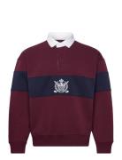 Relaxed Fit Crest Rugby Sweatshirt Burgundy Ralph Lauren Golf