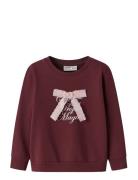 Nmfsetina Ls Sweat Bru Burgundy Name It