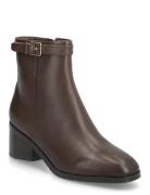 Th Buckle Riding Mid Heel Bootie Brown Tommy Hilfiger
