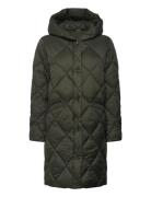 Hooded Diamond-Quilted Down Coat Khaki Lauren Ralph Lauren