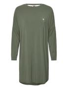 Softness Ls Night Dress Green Missya