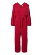 Yasolinda Ls Ankle Jumpsuit S. - D2D Red YAS