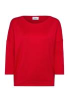A2561, Milasz R-Neck Pullover Red Saint Tropez